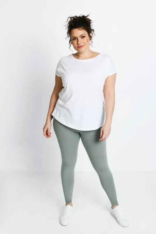 Curve Everyday High Waisted Leggings - Sage Green sold by LOVALL