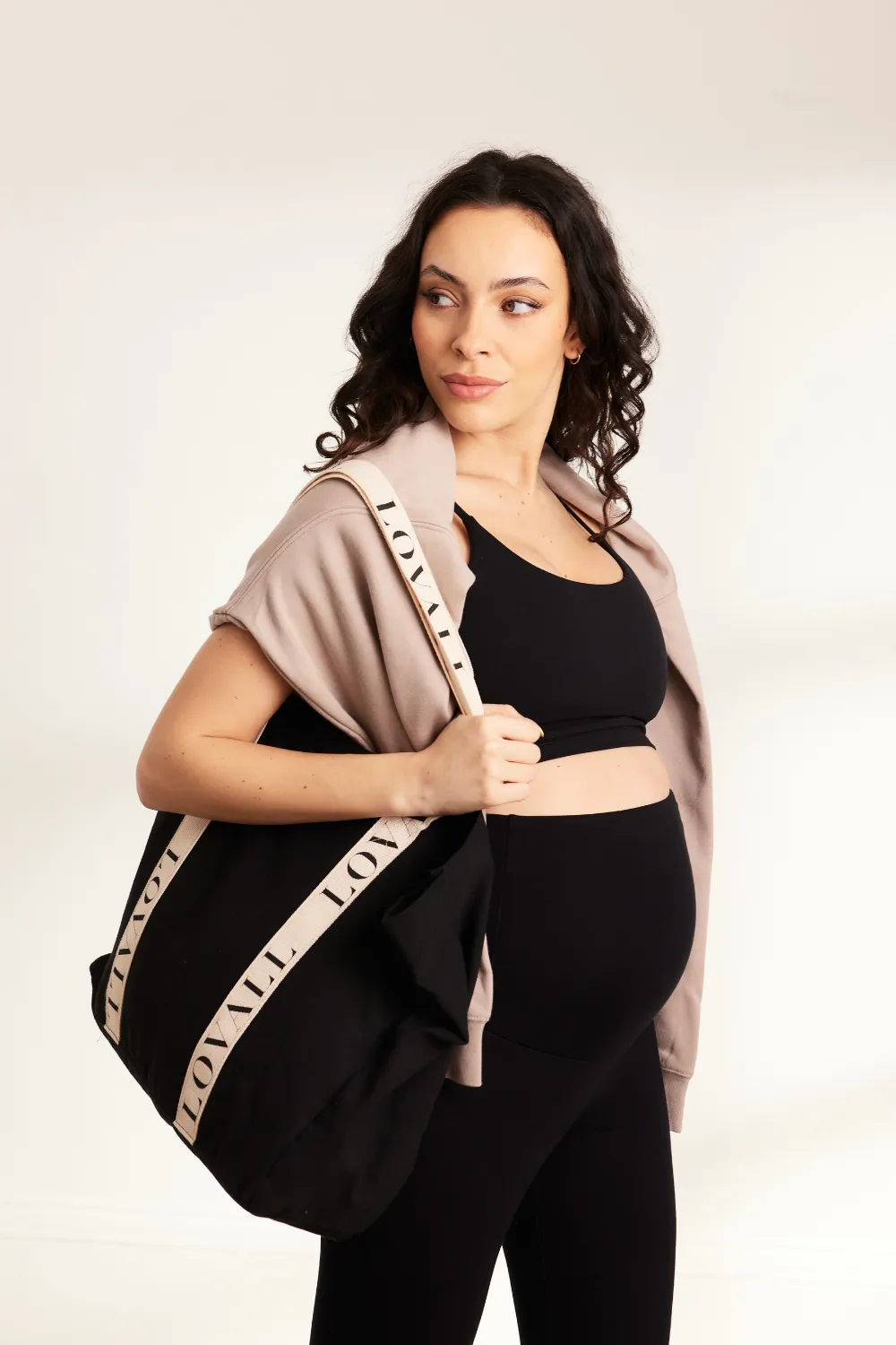 Lovall Recycled Tote Bag - Black/Ecru sold by LOVALL product image thumbnail 3