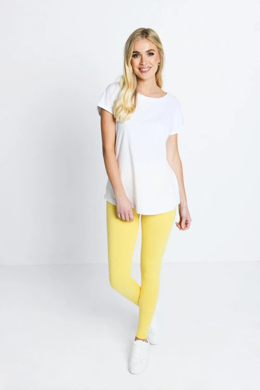 Everyday High Waisted Leggings - Pastel Yellow sold by LOVALL