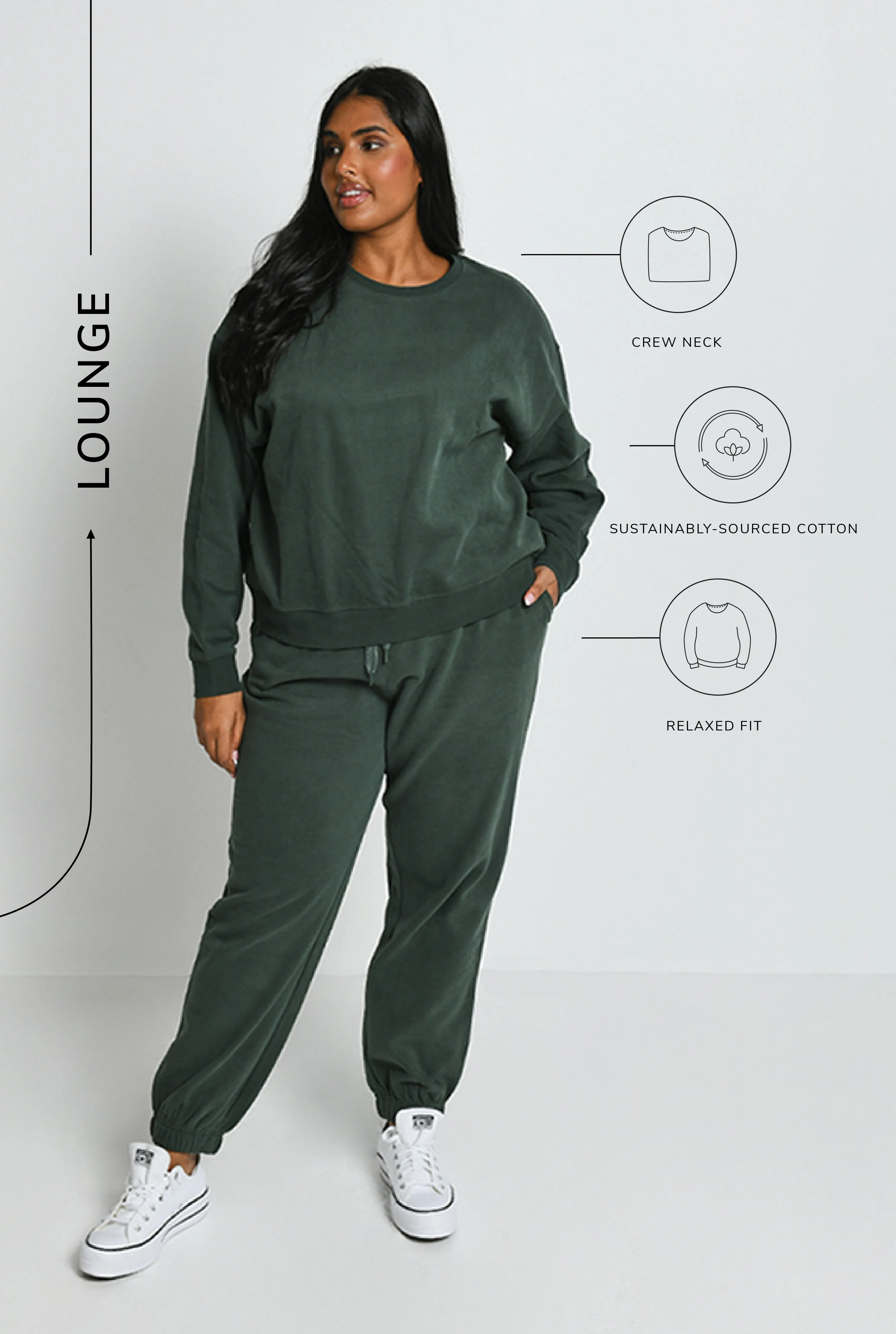 Everyday Comfy Sweatshirt - Forest Green sold by LOVALL product image thumbnail 3
