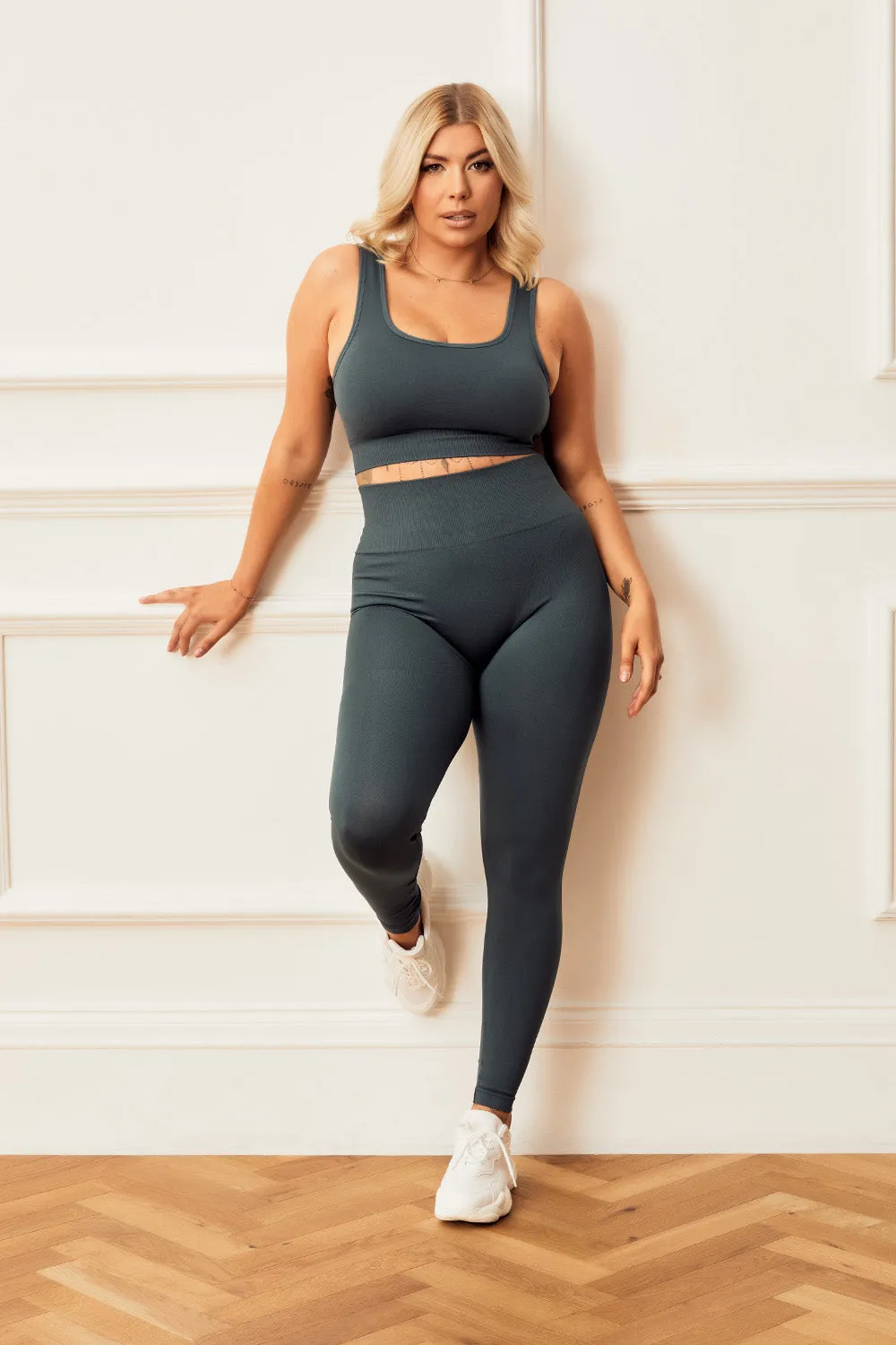 Ultimate High Waisted Seamless Leggings - Teal Blue sold by LOVALL