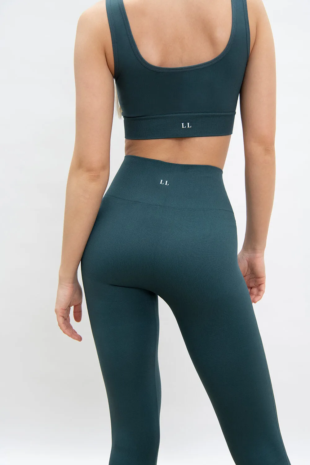 Ultimate High Waisted Seamless Leggings - Teal Blue sold by LOVALL product image thumbnail 5