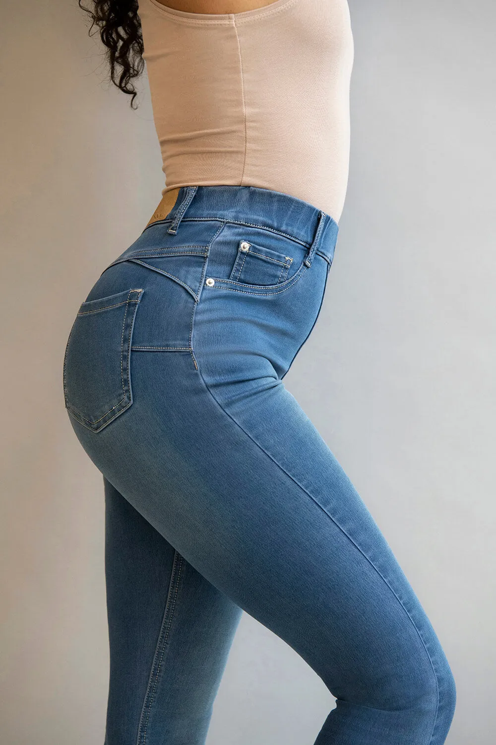 Ultimate Jeggings - Mid Blue sold by LOVALL product image thumbnail 3