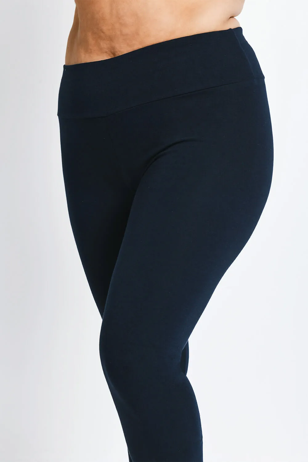 Curve Everyday High Waisted Leggings - Navy Blue sold by LOVALL product image thumbnail 4
