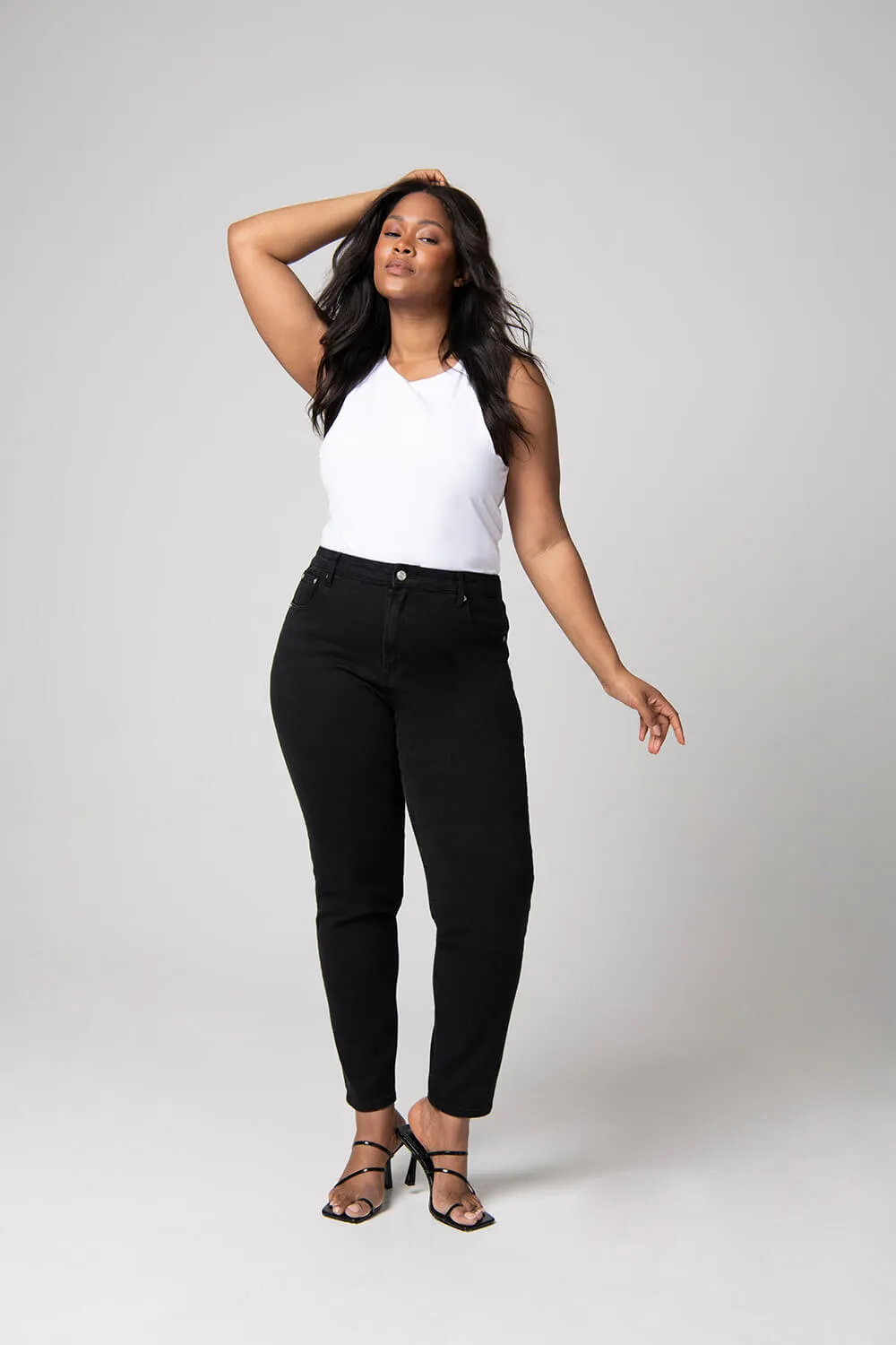 Curve Slim Fit Mom Jeans - Black sold by LOVALL product image thumbnail 2