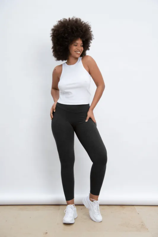 Everyday High Waisted Leggings - Dark Grey Marl sold by LOVALL