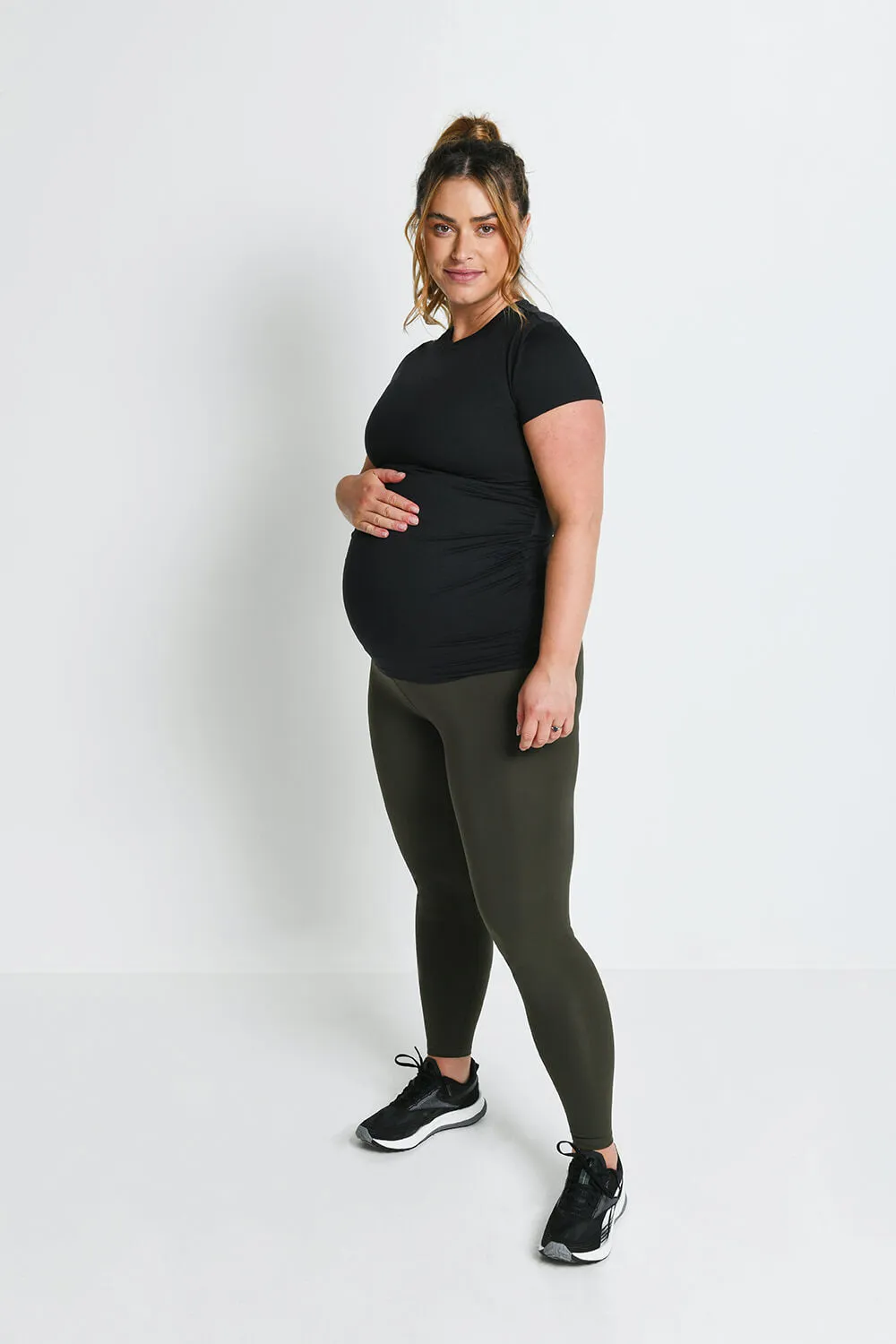 Maternity Focus Sports Leggings - Olive Green sold by LOVALL