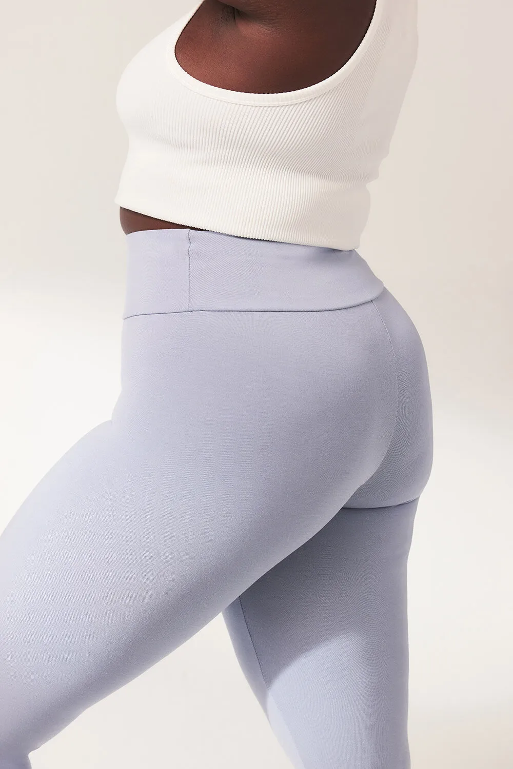 Lightweight Everyday High Waisted Leggings - Powder Blue sold by LOVALL product image thumbnail 5