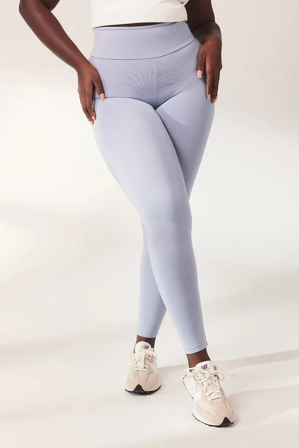Lightweight Everyday High Waisted Leggings - Powder Blue sold by LOVALL product image thumbnail 3