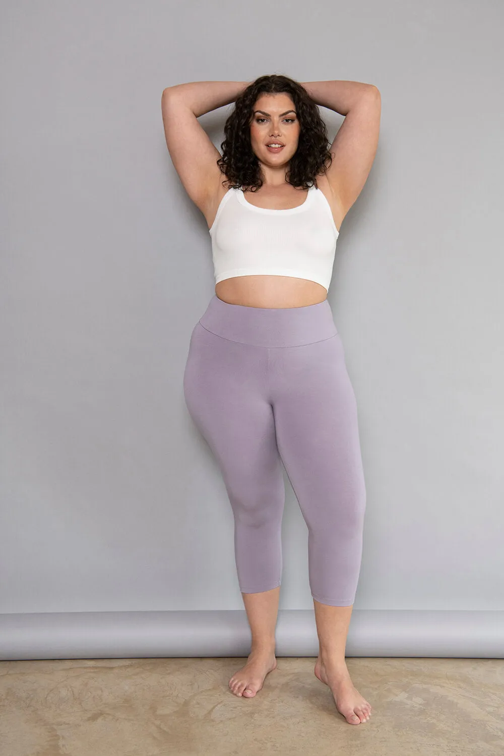 Capri Lightweight Leggings - Mauve sold by LOVALL product image thumbnail 4