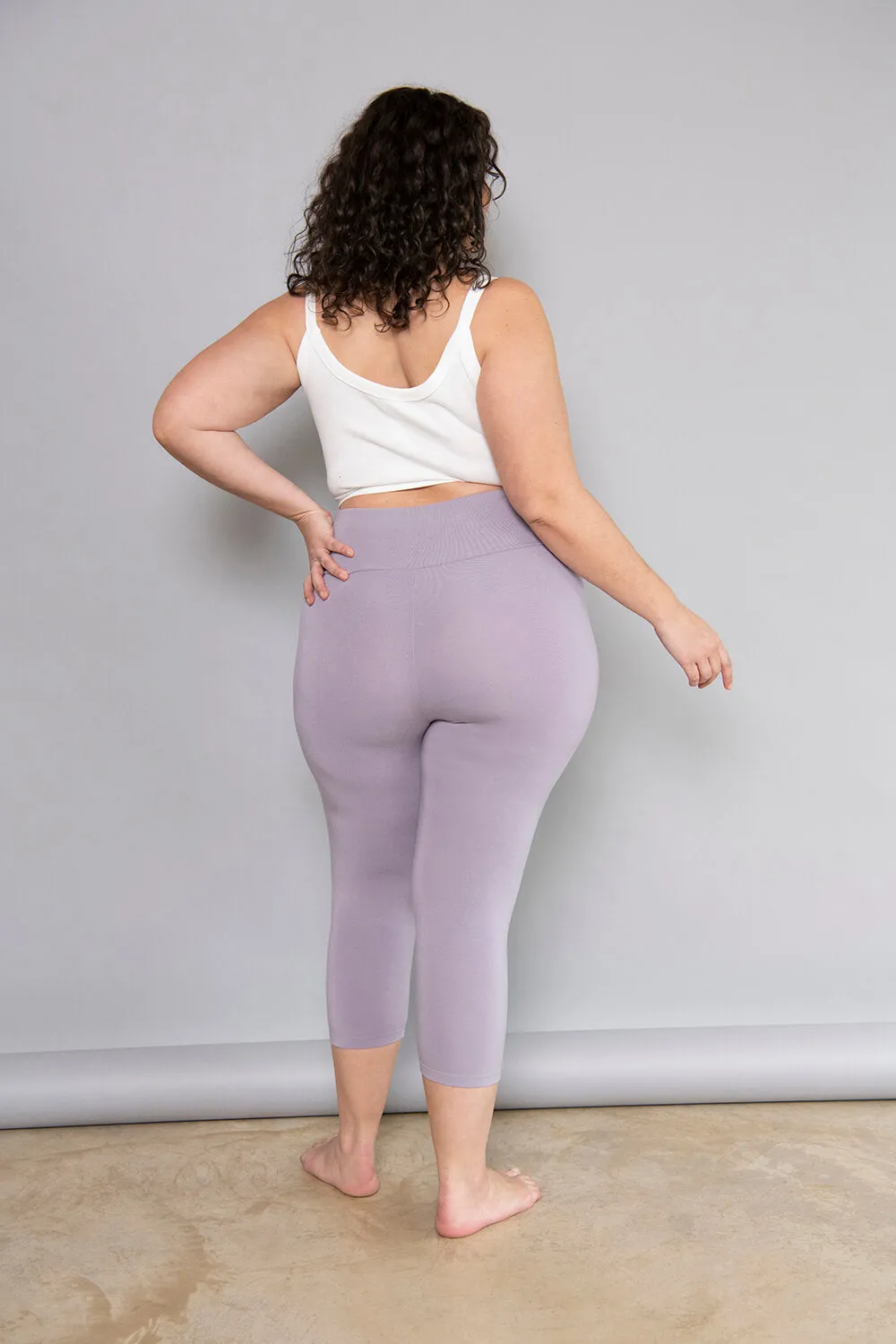 Capri Lightweight Leggings - Mauve sold by LOVALL product image thumbnail 2