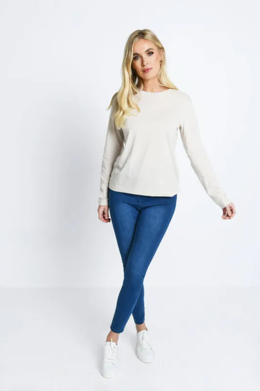 Curve Ankle Grazer Jeggings - Mid Blue sold by LOVALL