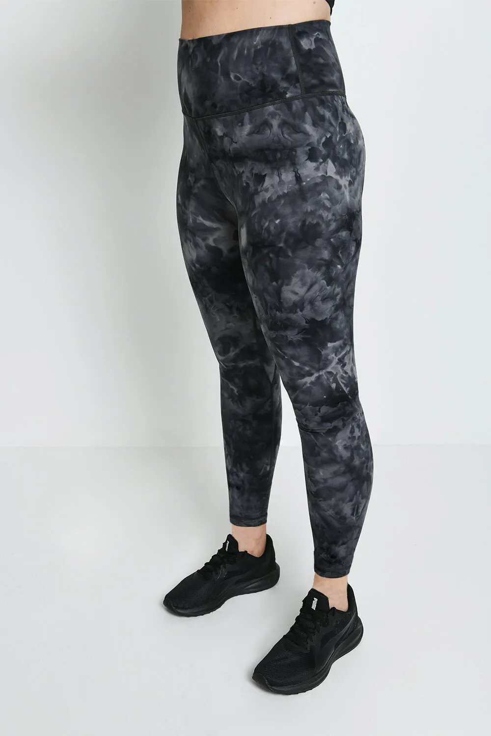 Revitalise 7/8 High Waisted Leggings - Black Tie Dye sold by LOVALL product image thumbnail 3