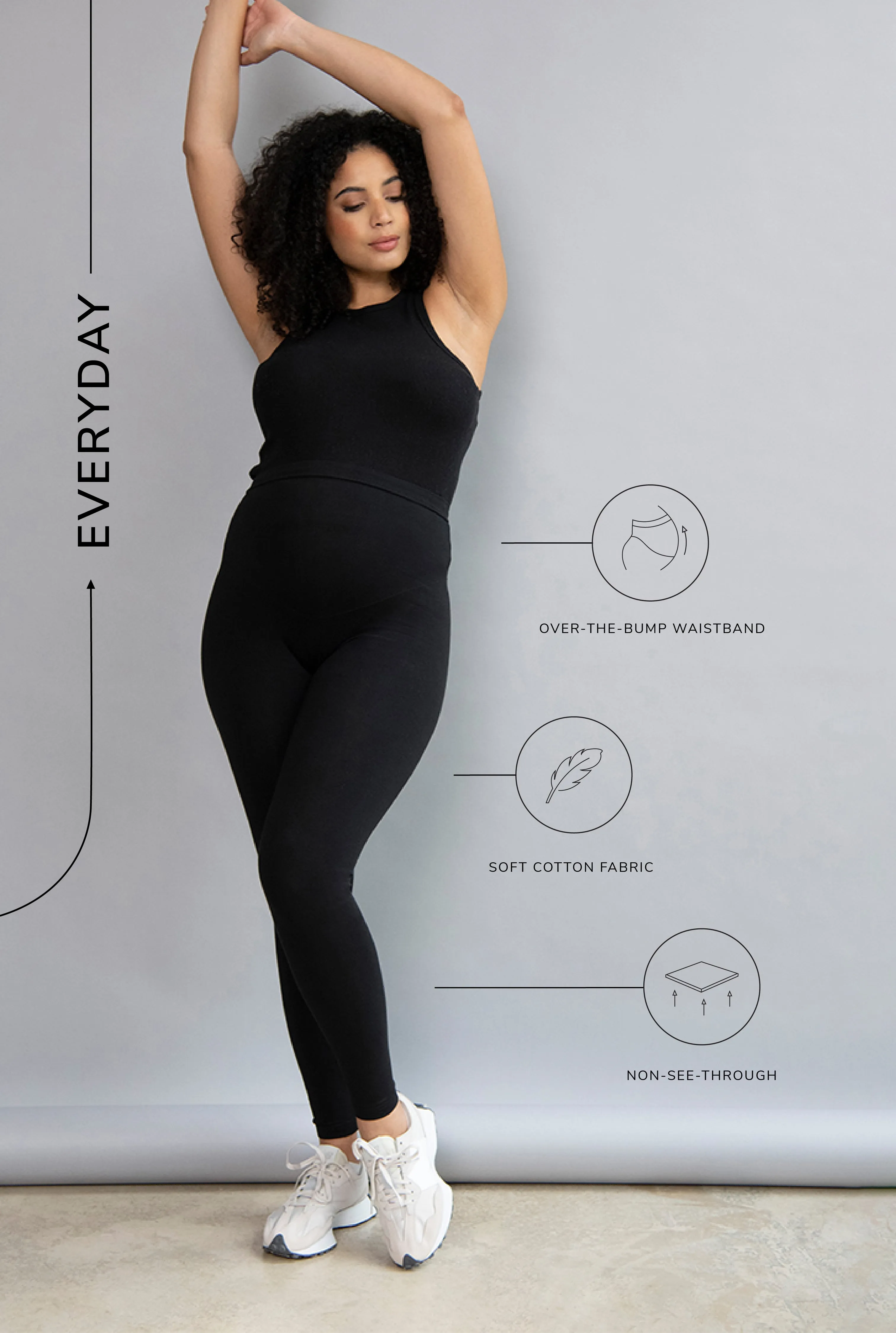 Maternity Everyday Leggings - Black sold by LOVALL product image thumbnail 3