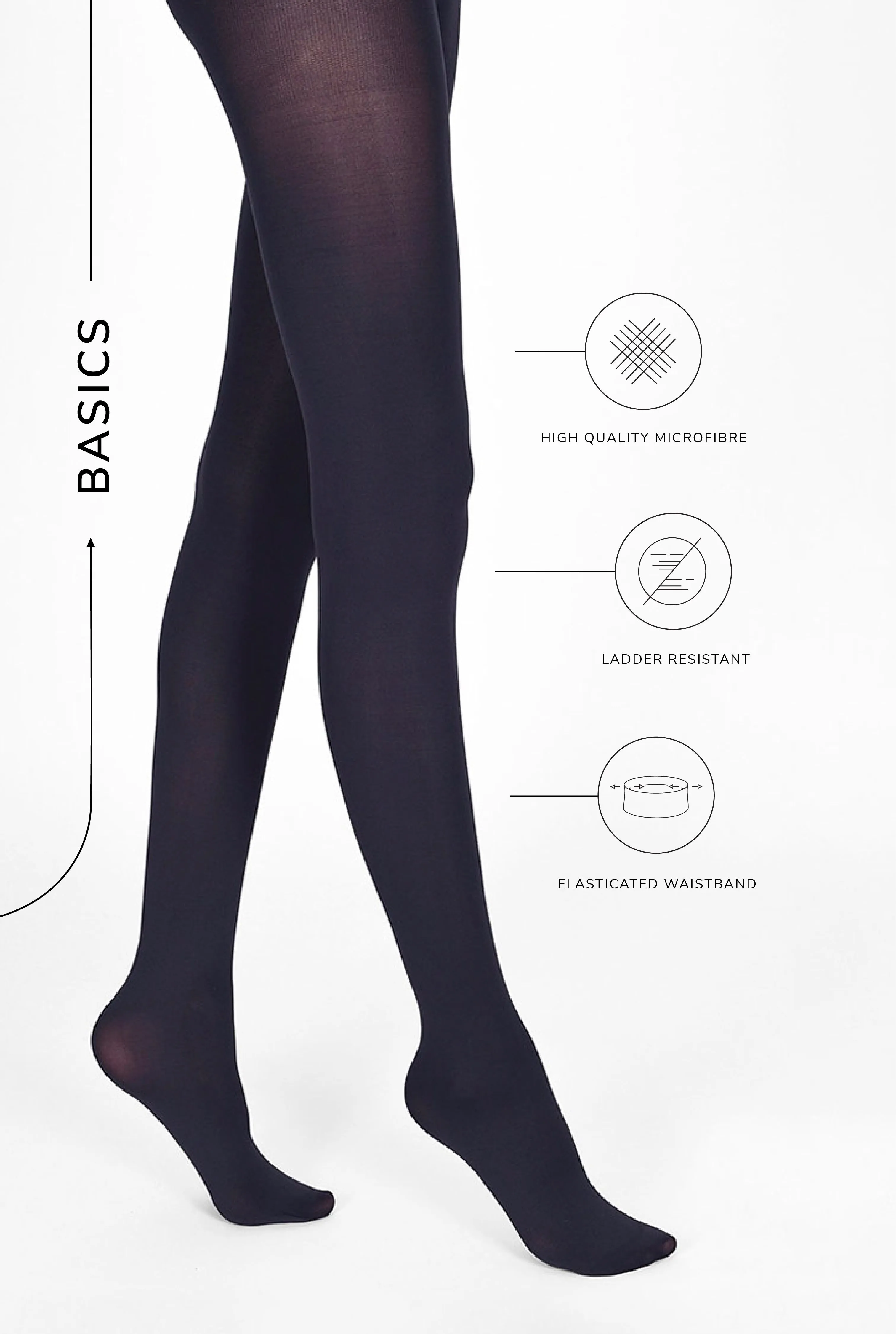 100 Denier Tights - Deep Navy sold by LOVALL product image thumbnail 3