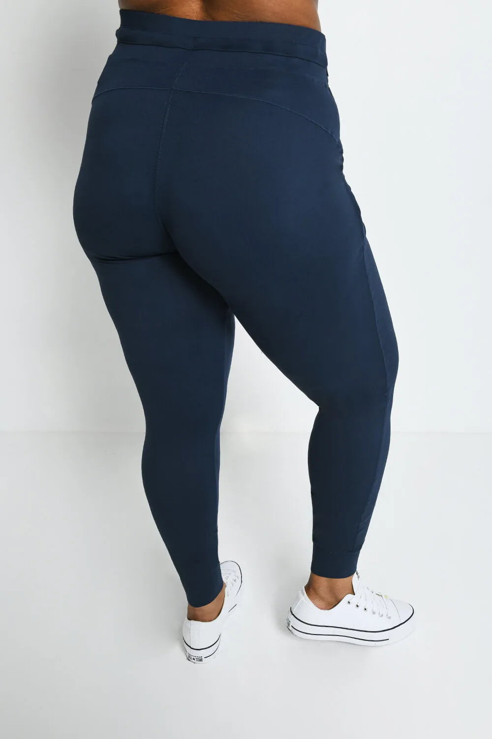 Curve Recharge High Waisted Joggers - Navy Blue sold by LOVALL product image thumbnail 3