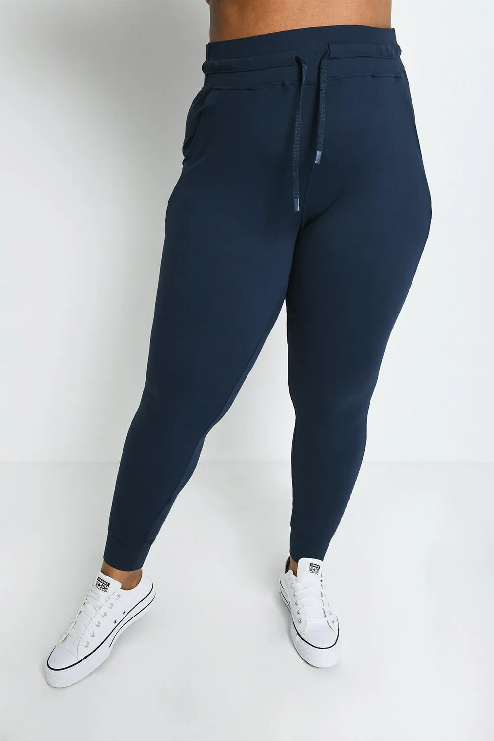 Curve Recharge High Waisted Joggers - Navy Blue sold by LOVALL product image thumbnail 2
