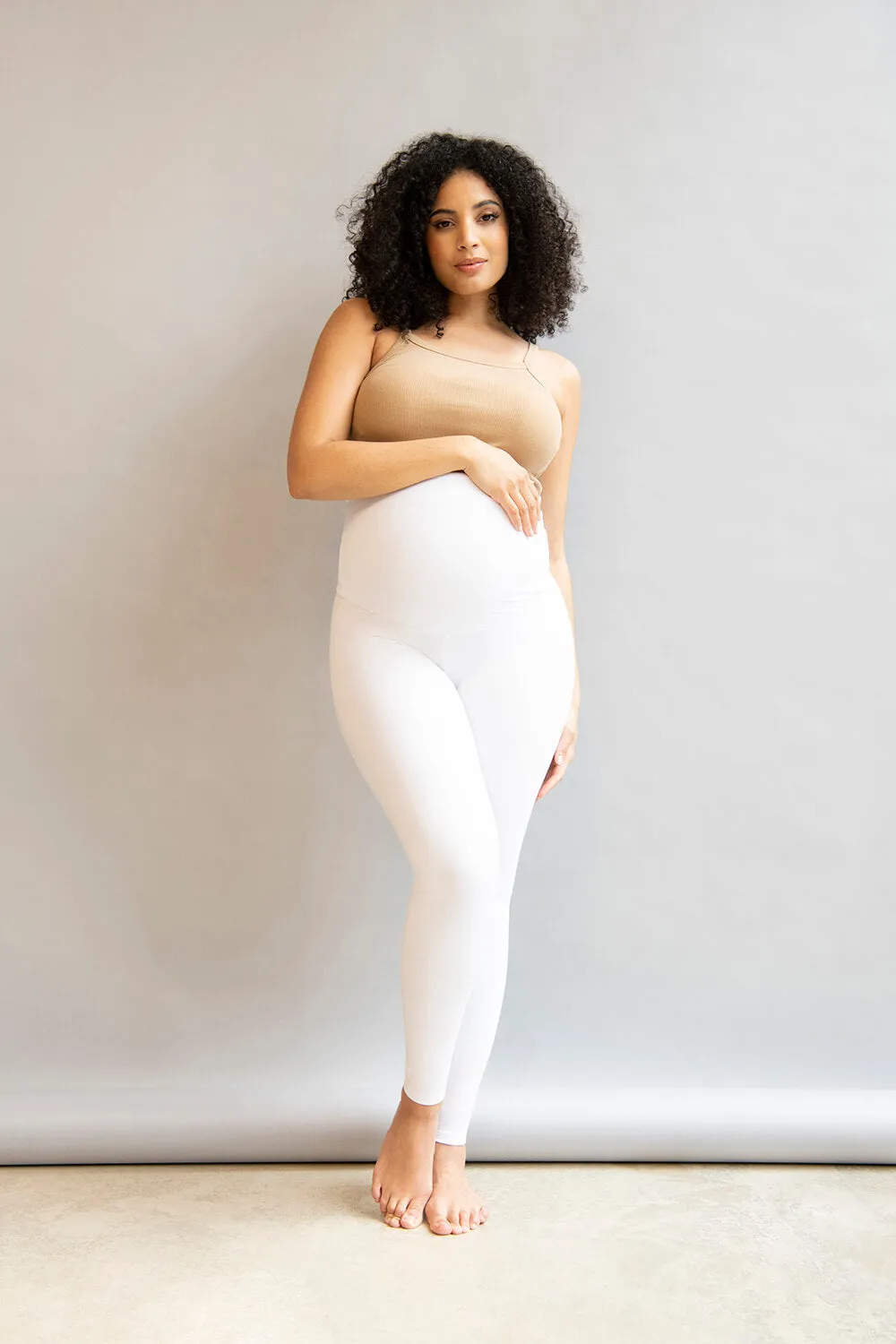 Maternity Lightweight Everyday Leggings - White sold by LOVALL
