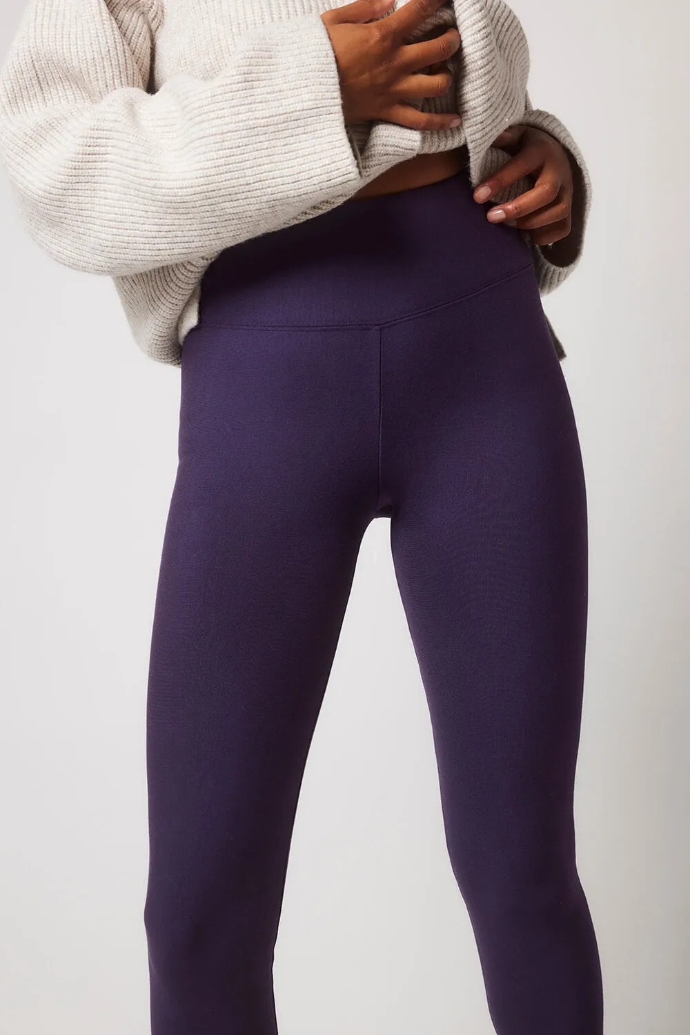 Winter Everyday High Waisted Leggings - Midnight Plum sold by LOVALL product image thumbnail 5