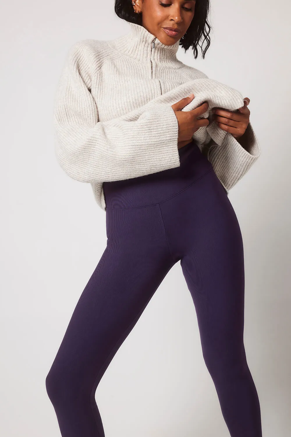 Winter Everyday High Waisted Leggings - Midnight Plum sold by LOVALL product image thumbnail 4