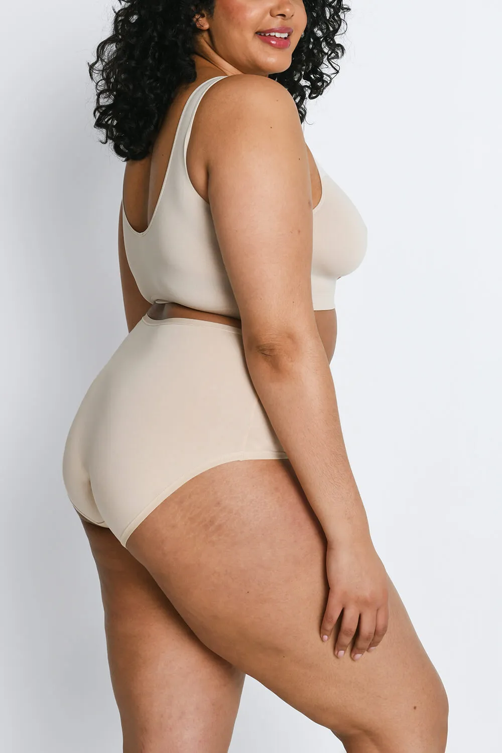Curve High Rise Cotton Full Briefs 3 Pack - Beige sold by LOVALL product image thumbnail 5