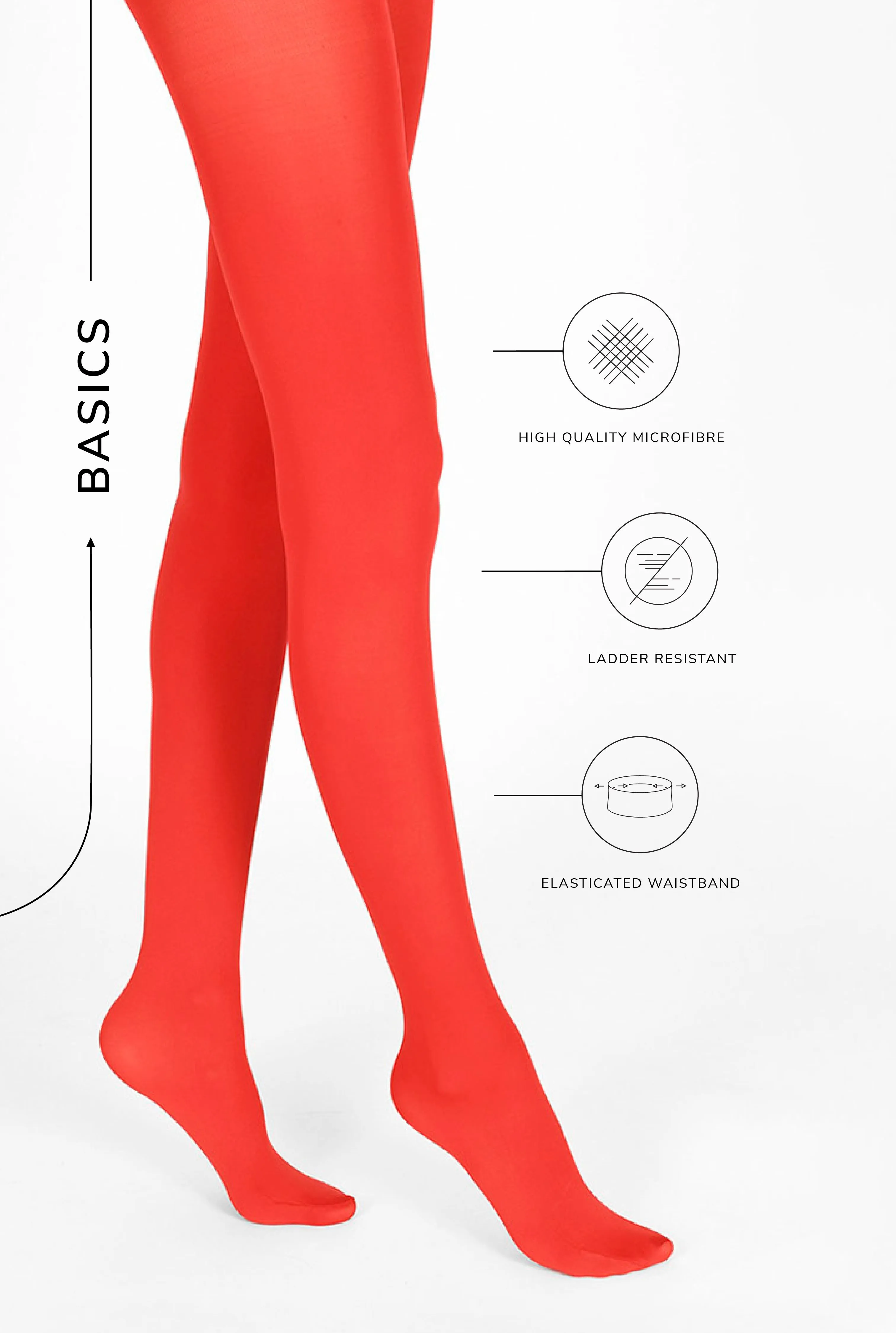 60 Denier Tights - Poppy Red sold by LOVALL product image thumbnail 3