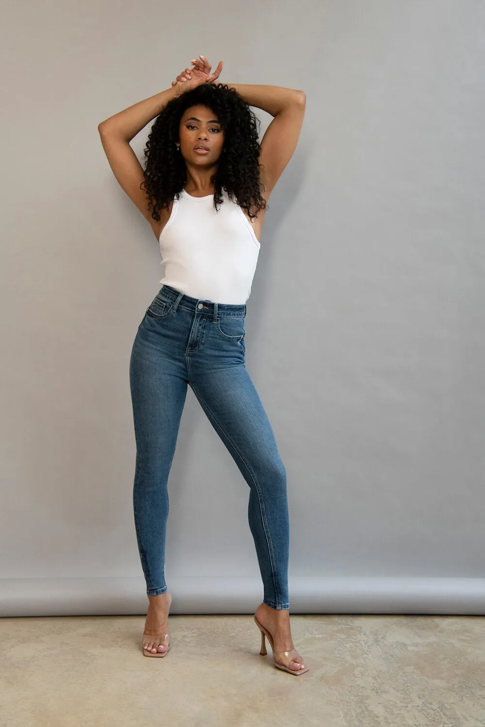 Lift & Shape Jeans - Mid Blue sold by LOVALL product image thumbnail 4