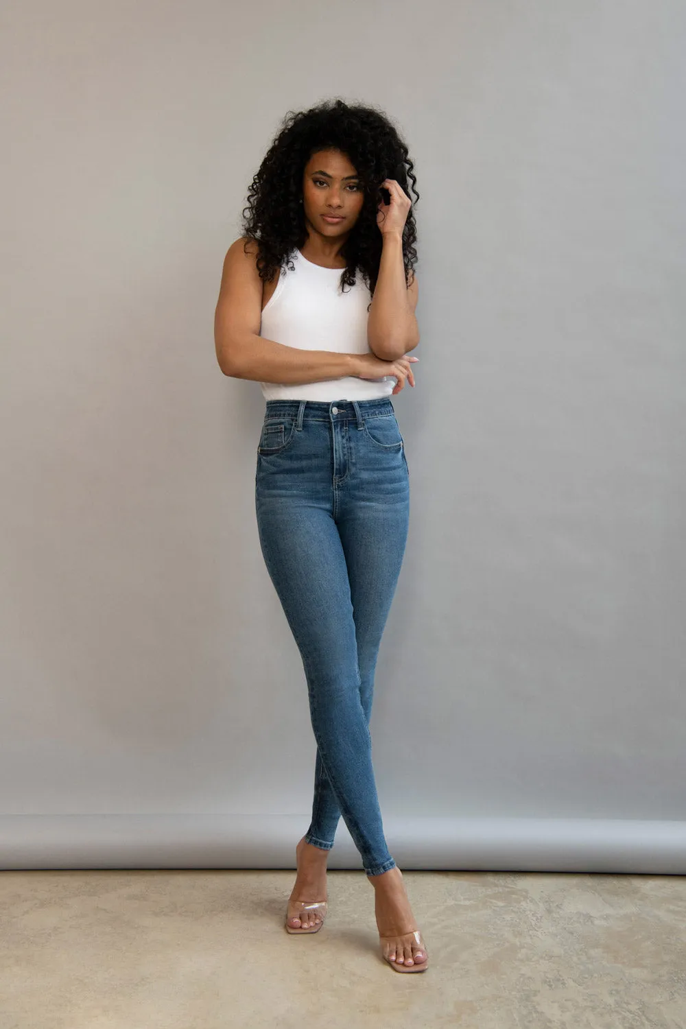Lift & Shape Jeans - Mid Blue sold by LOVALL