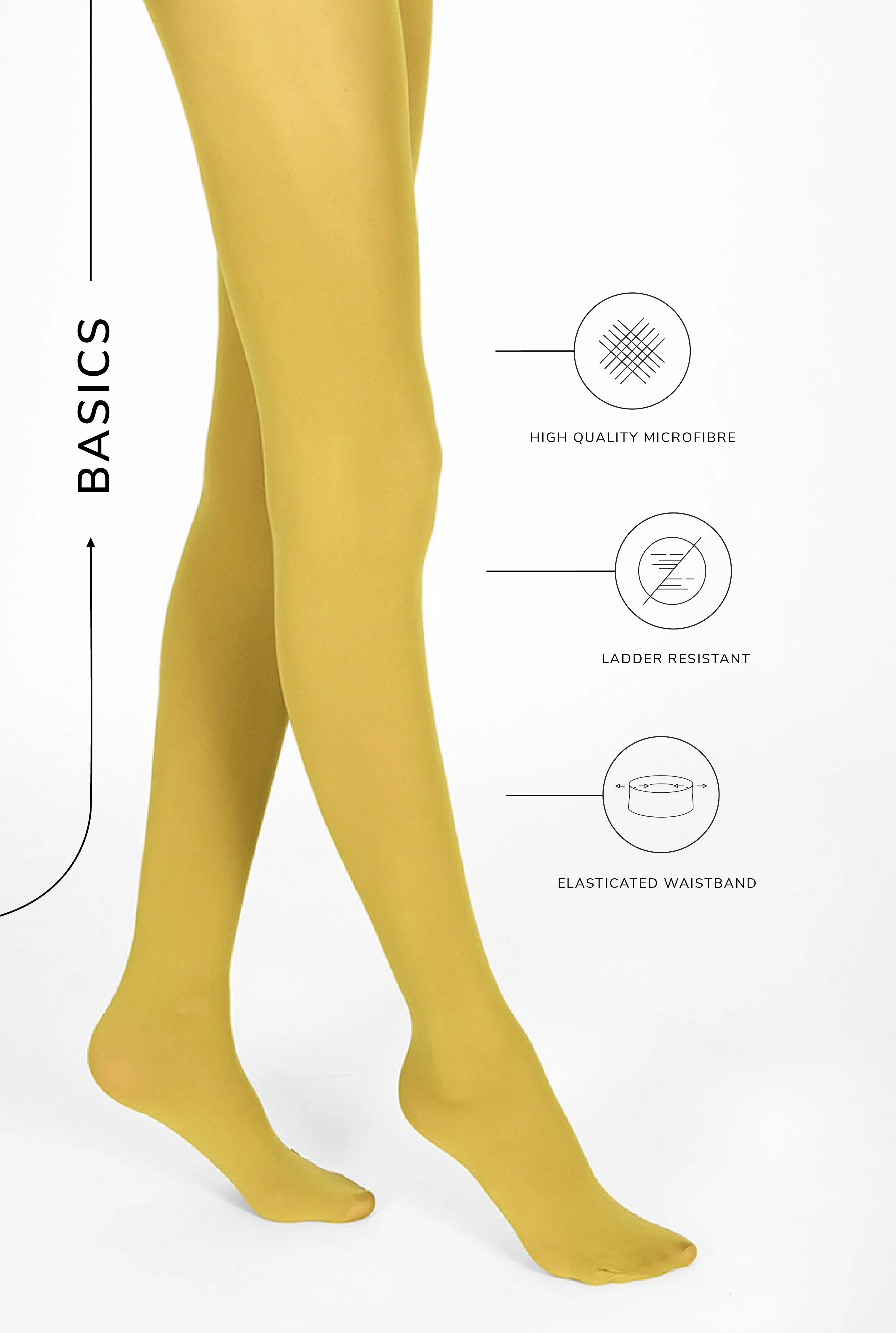 60 Denier Tights - Mustard sold by LOVALL product image thumbnail 3