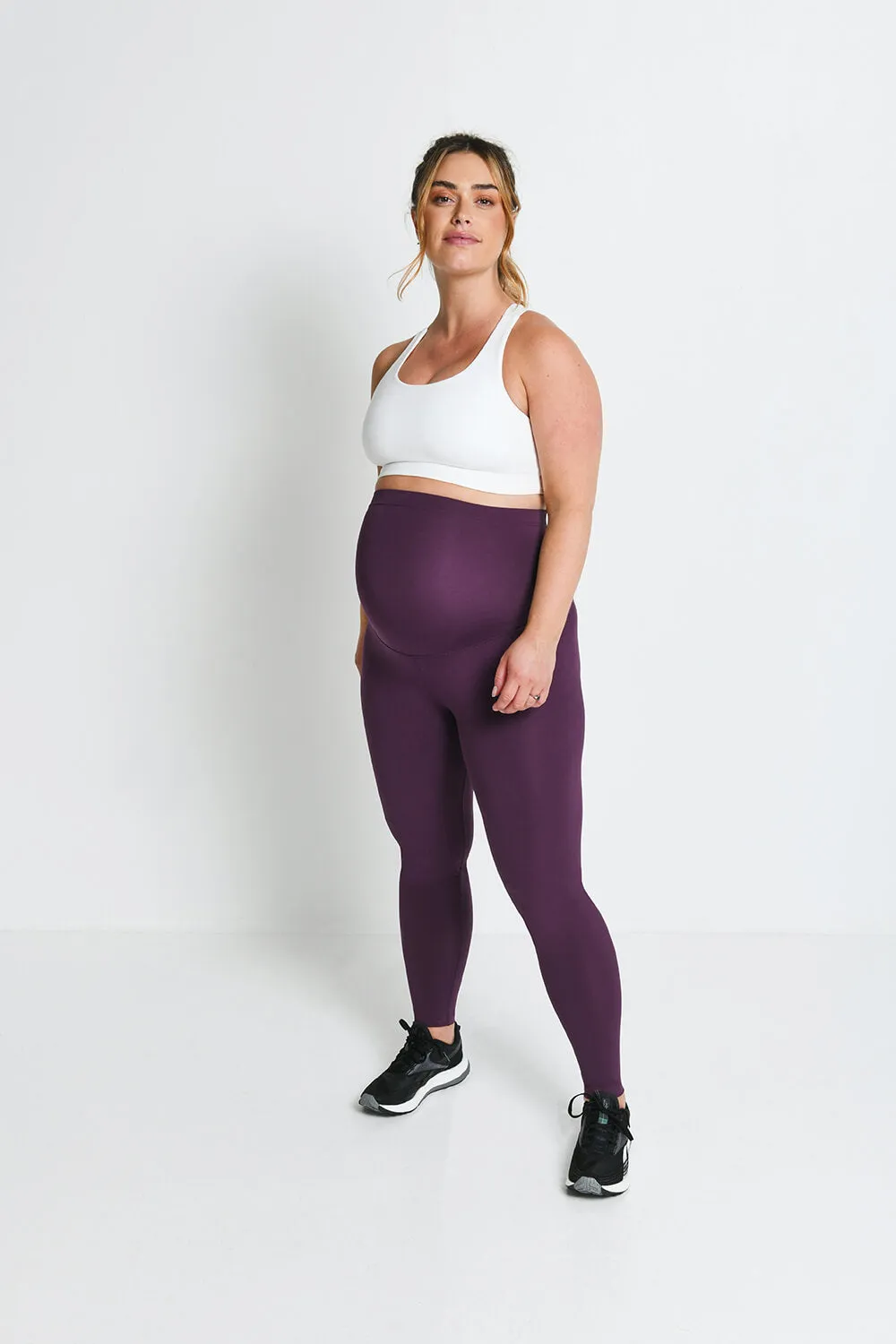 Maternity Focus Sports Leggings - Mulberry Plum sold by LOVALL