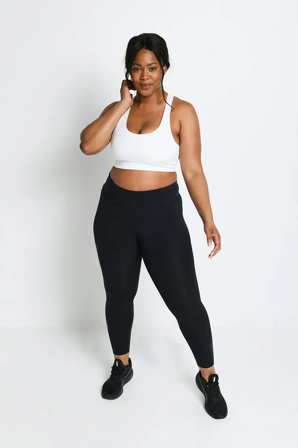 Curve Focus High Waisted Sports Leggings - Midnight Black sold by LOVALL