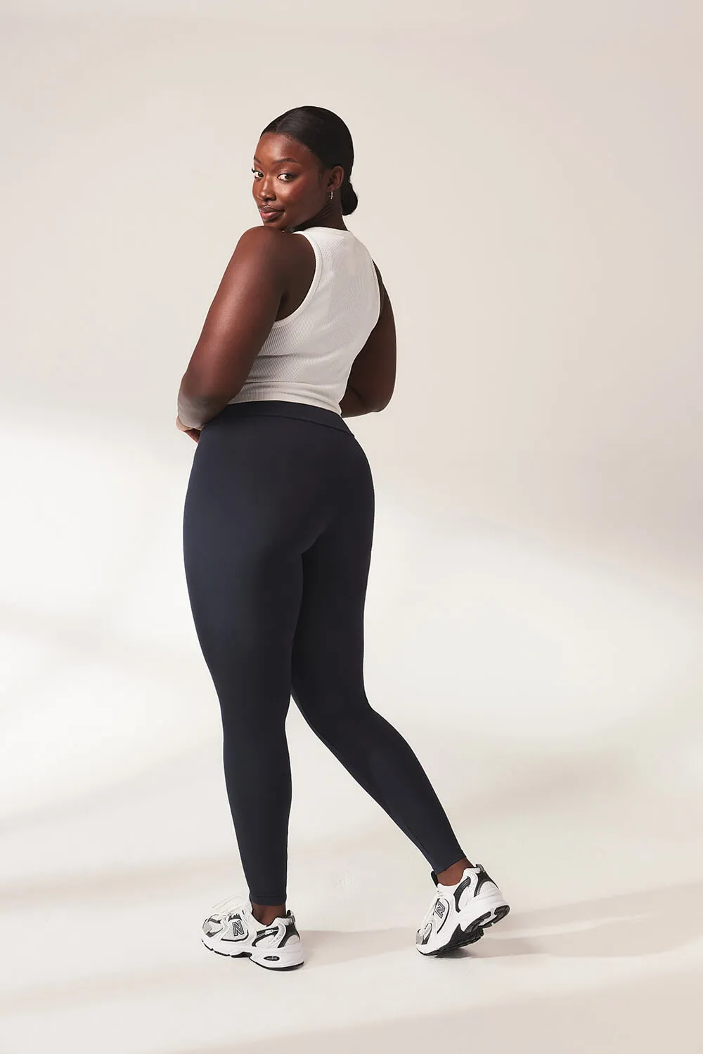 Lightweight Everyday High Waisted Leggings - Vintage Navy sold by LOVALL product image thumbnail 4