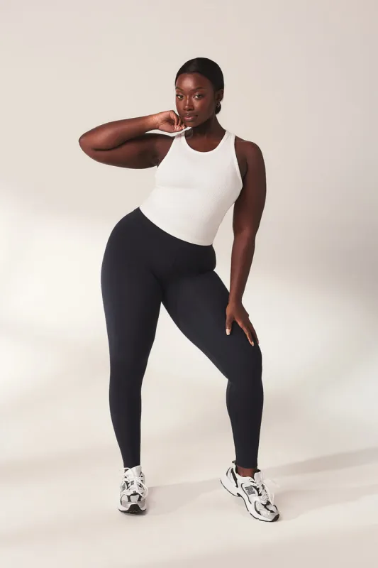 Lightweight Everyday High Waisted Leggings - Vintage Navy sold by LOVALL