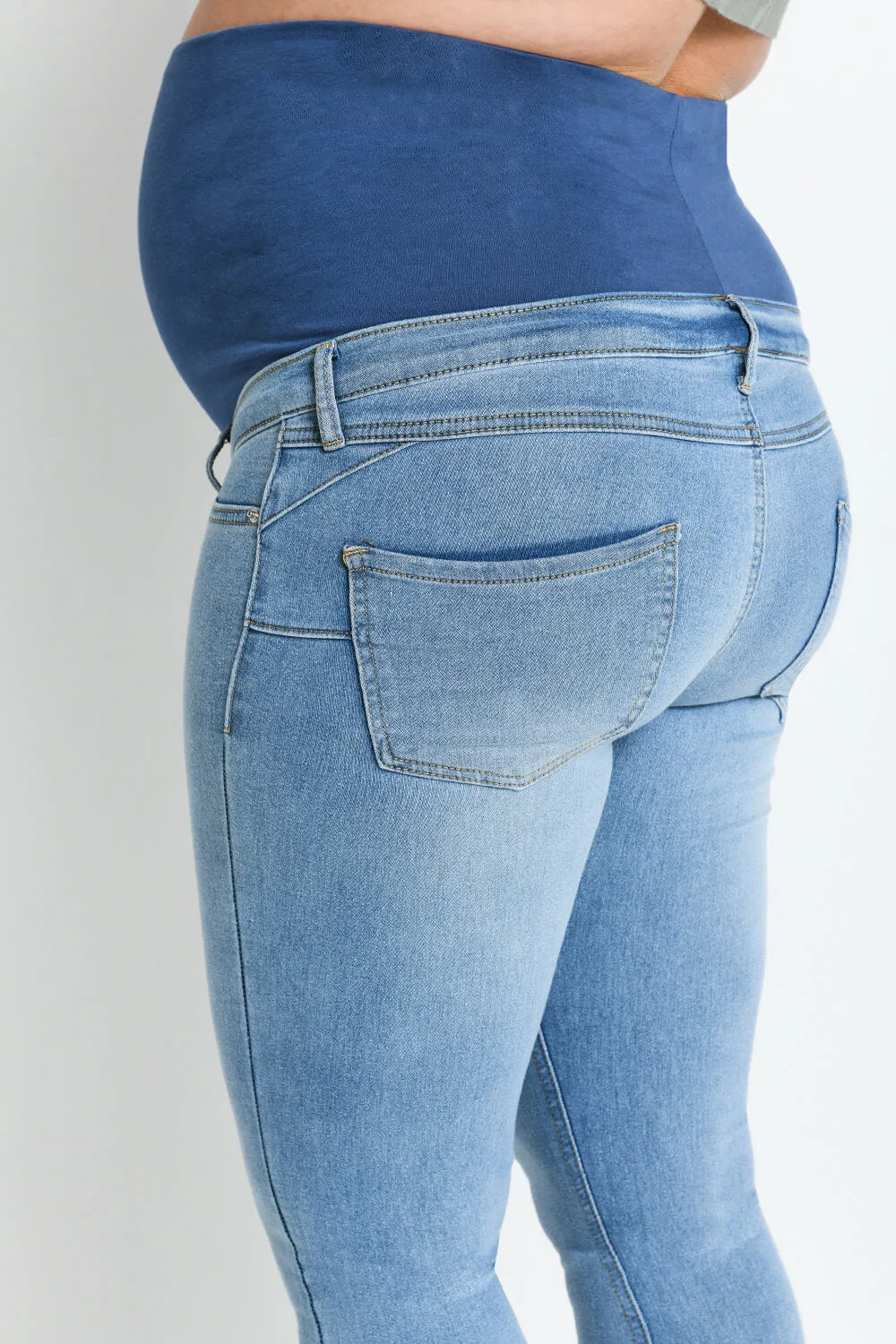 Maternity Cropped Jeggings - Light Blue sold by LOVALL product image thumbnail 4