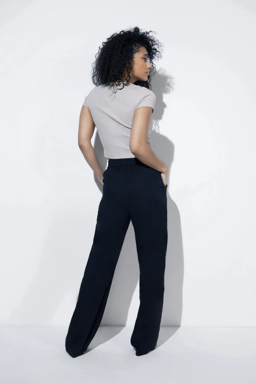 Everyday Linen Trousers - Black sold by LOVALL product image thumbnail 2