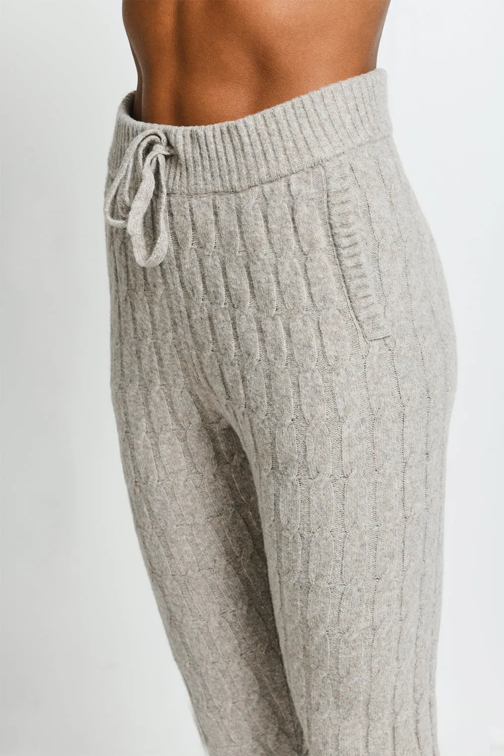 Cable Knit Joggers - Beige sold by LOVALL product image thumbnail 5