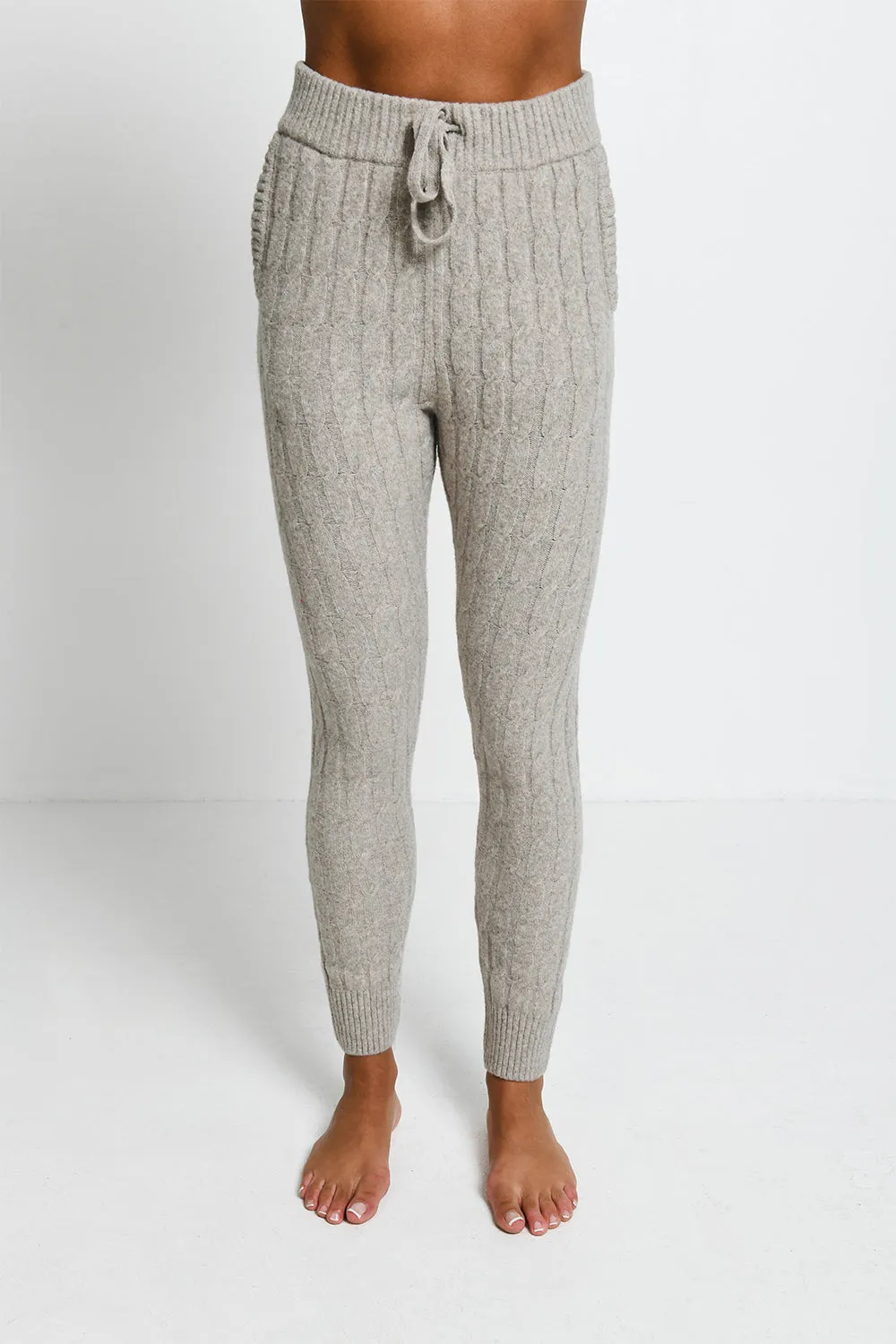 Cable Knit Joggers - Beige sold by LOVALL product image thumbnail 2