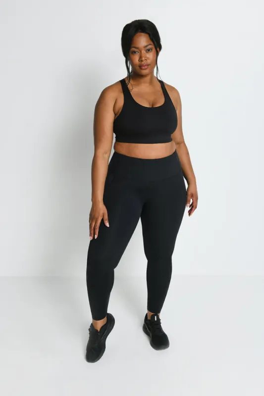 Curve Energise Full Length Sports Leggings - Midnight Black sold by LOVALL