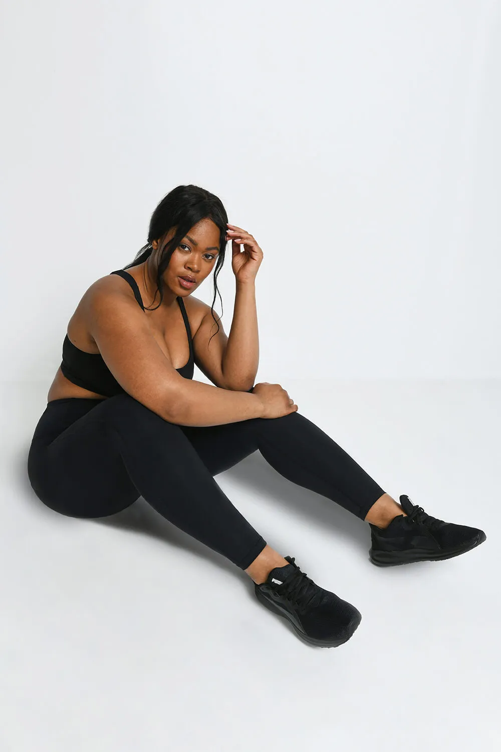 Curve Energise Full Length Sports Leggings - Midnight Black sold by LOVALL product image thumbnail 5