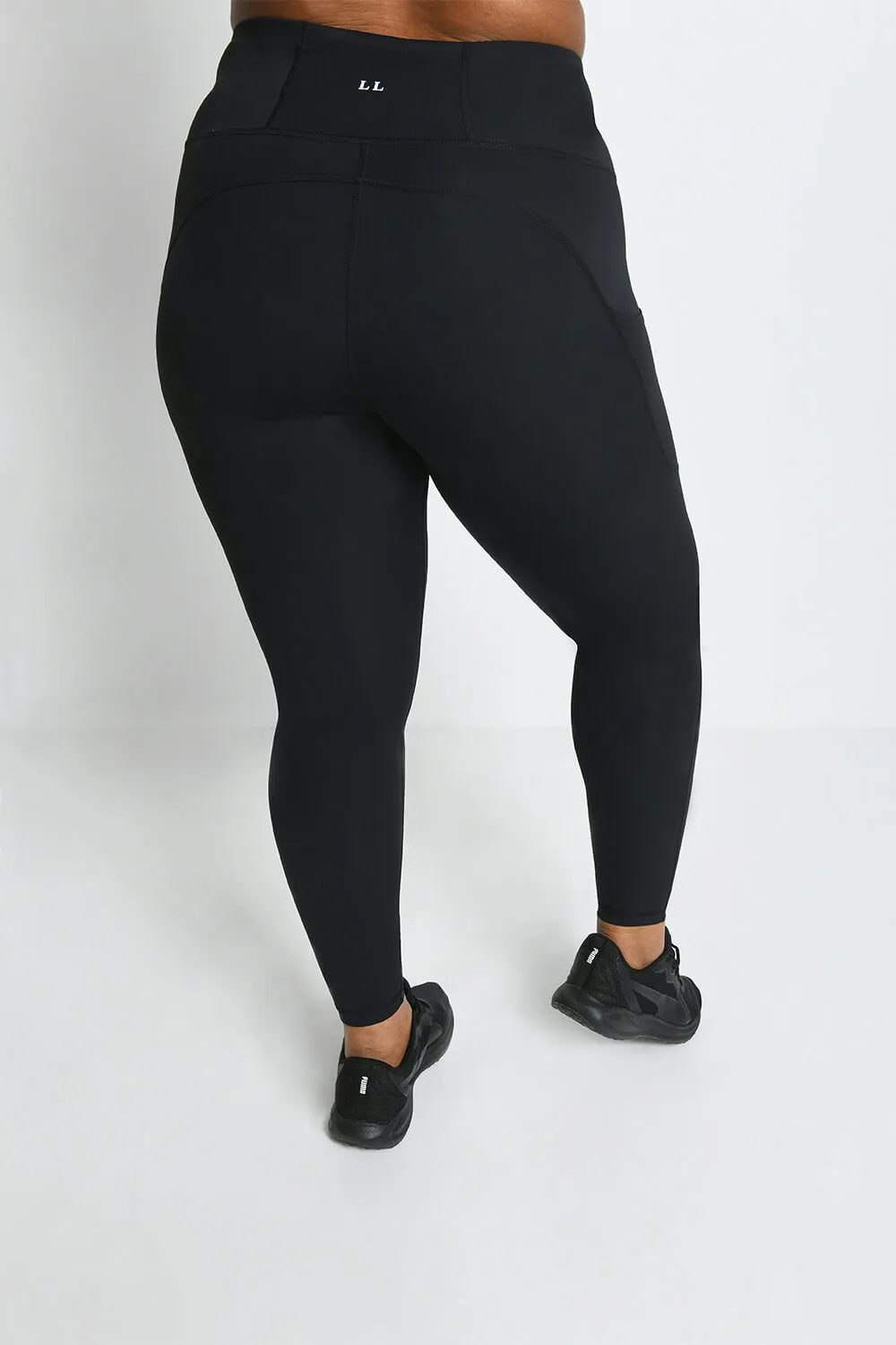 Curve Energise Full Length Sports Leggings - Midnight Black sold by LOVALL product image thumbnail 3