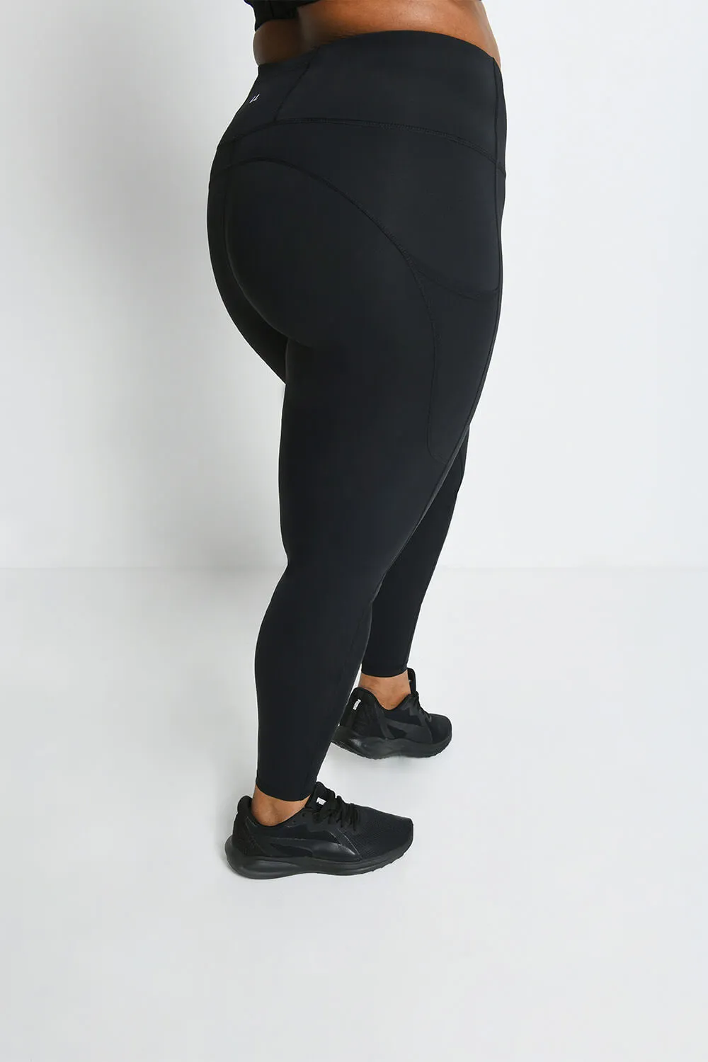 Curve Energise Full Length Sports Leggings - Midnight Black sold by LOVALL product image thumbnail 4