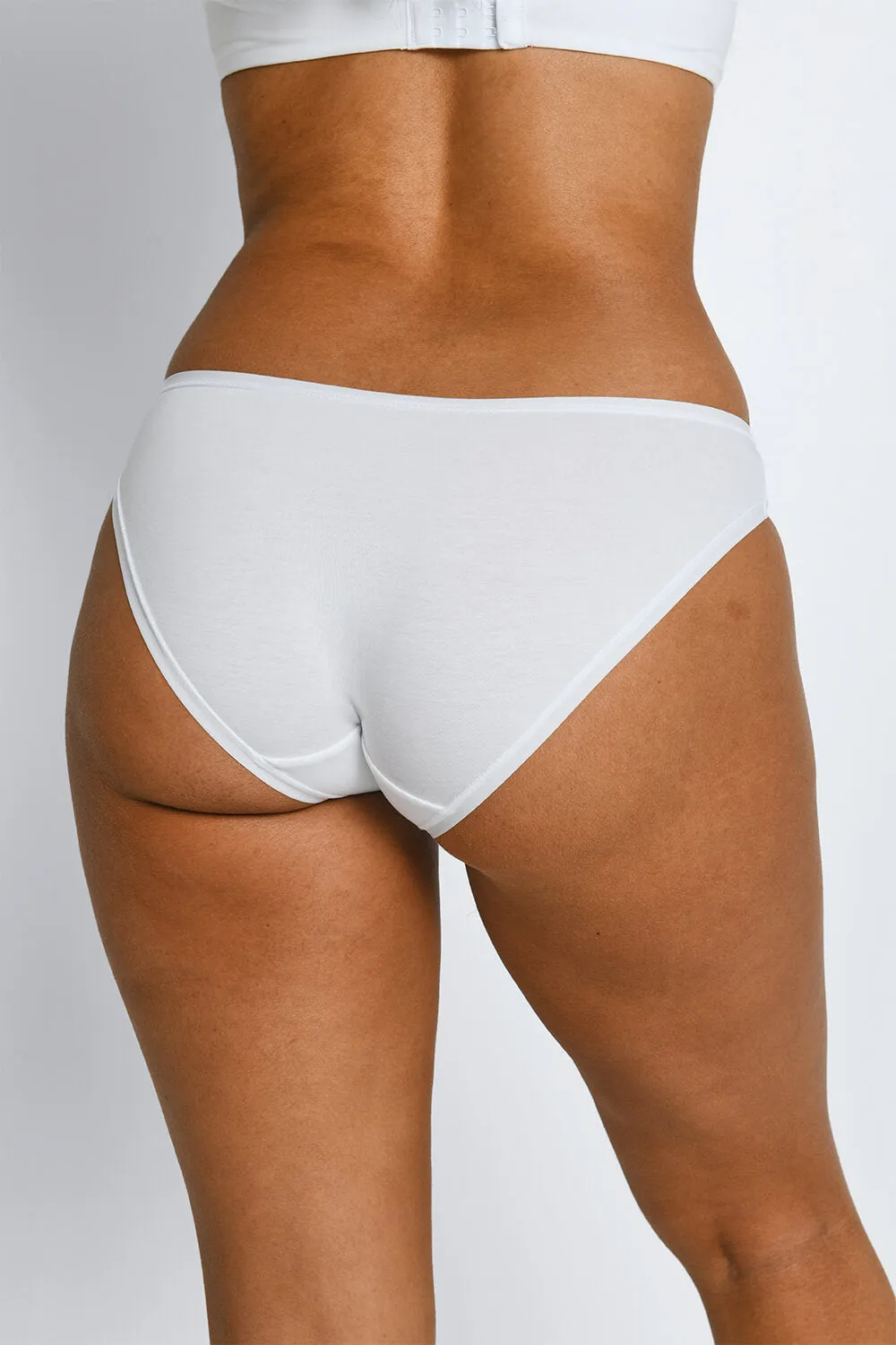 Cotton Bikini Knickers 3 Pack - White sold by LOVALL product image thumbnail 4