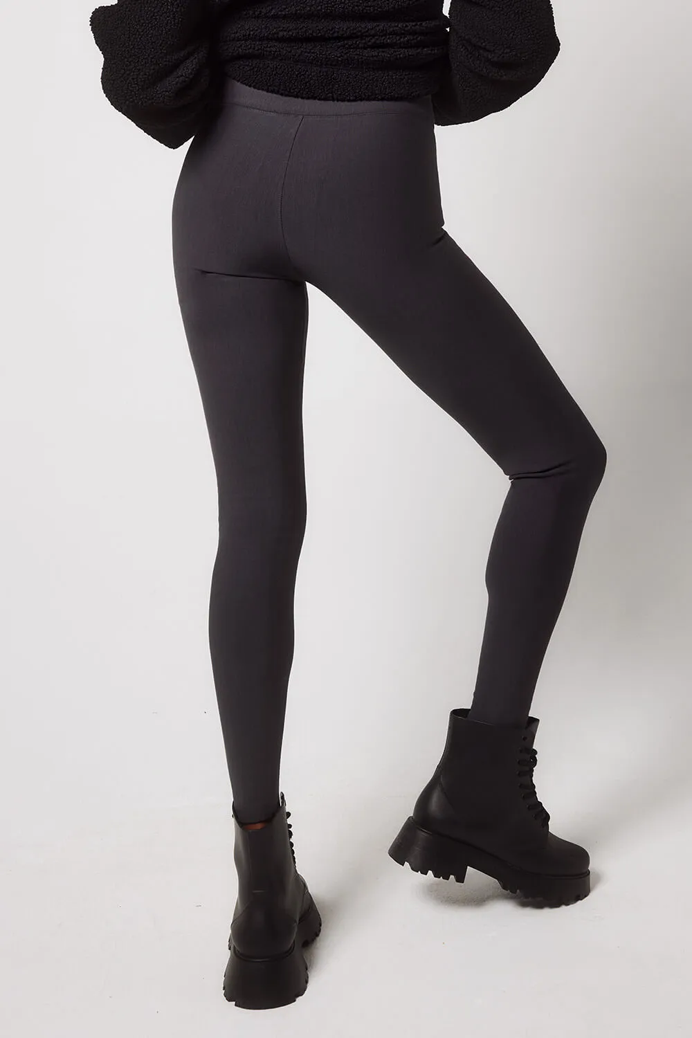 Winter Everyday Fleece-Lined Leggings - Dark Grey sold by LOVALL product image thumbnail 2