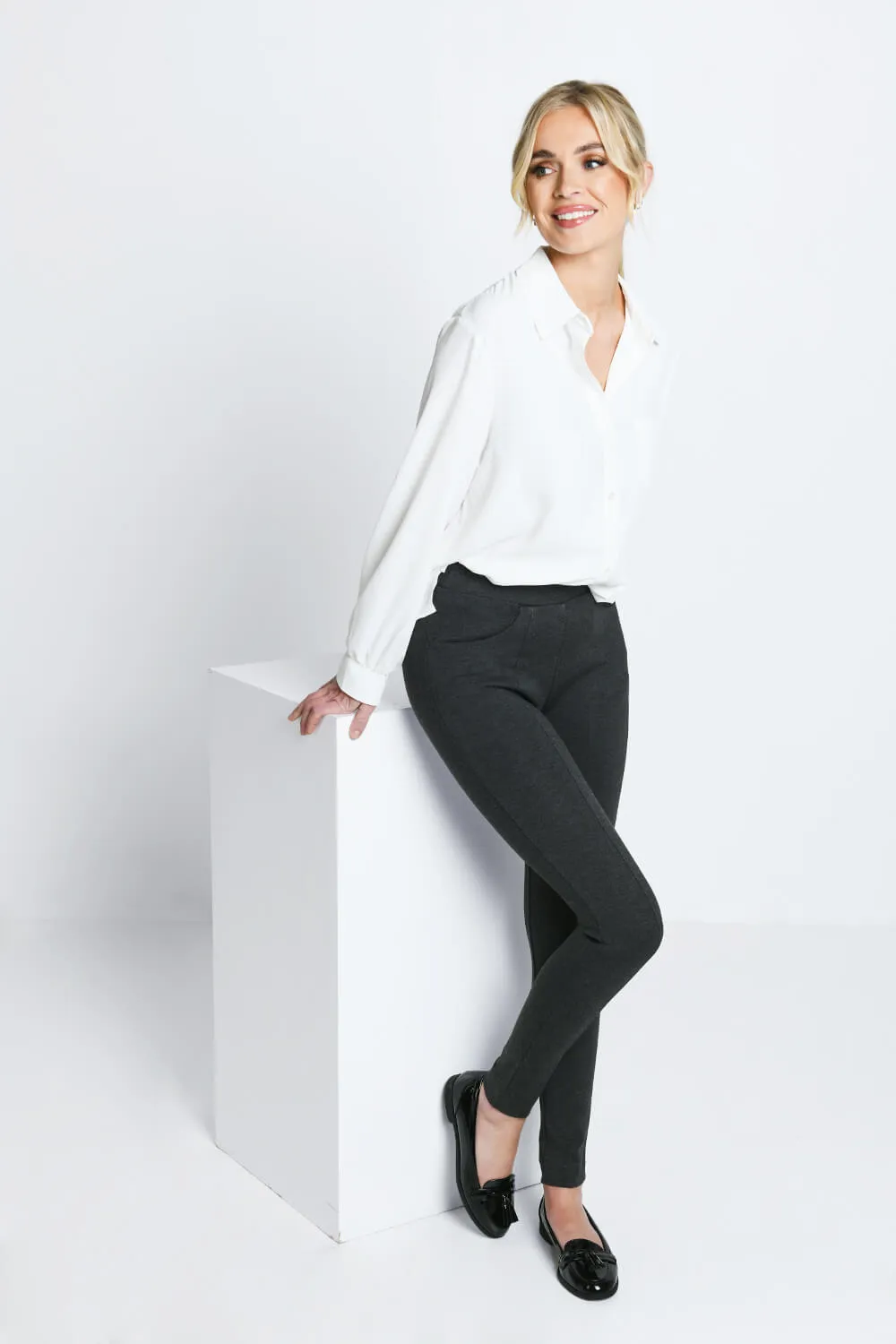 Treggings - Grey Marl sold by LOVALL product image thumbnail 5