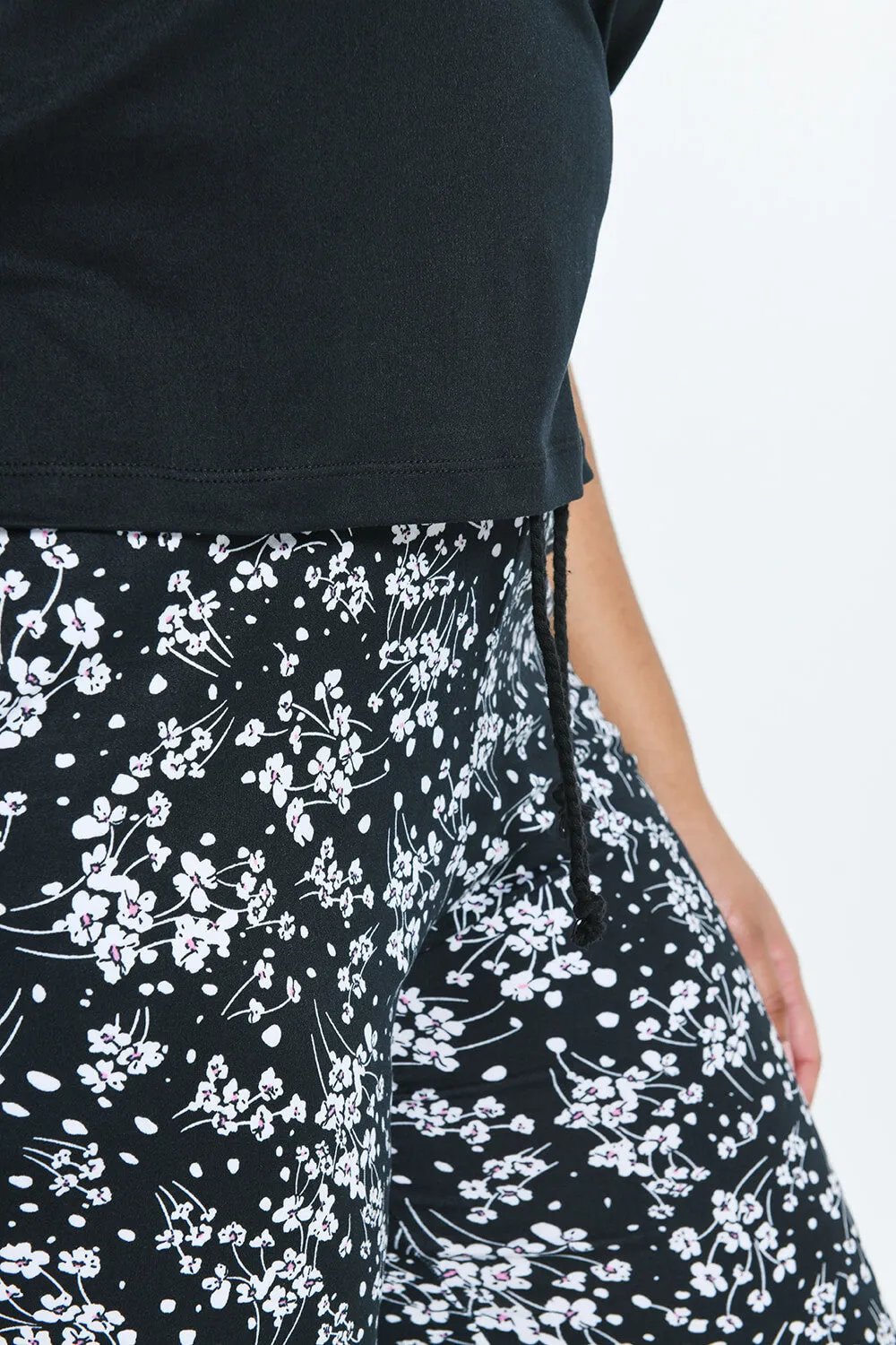 Curve Soft Touch Pyjama Set - Black Floral sold by LOVALL product image thumbnail 4