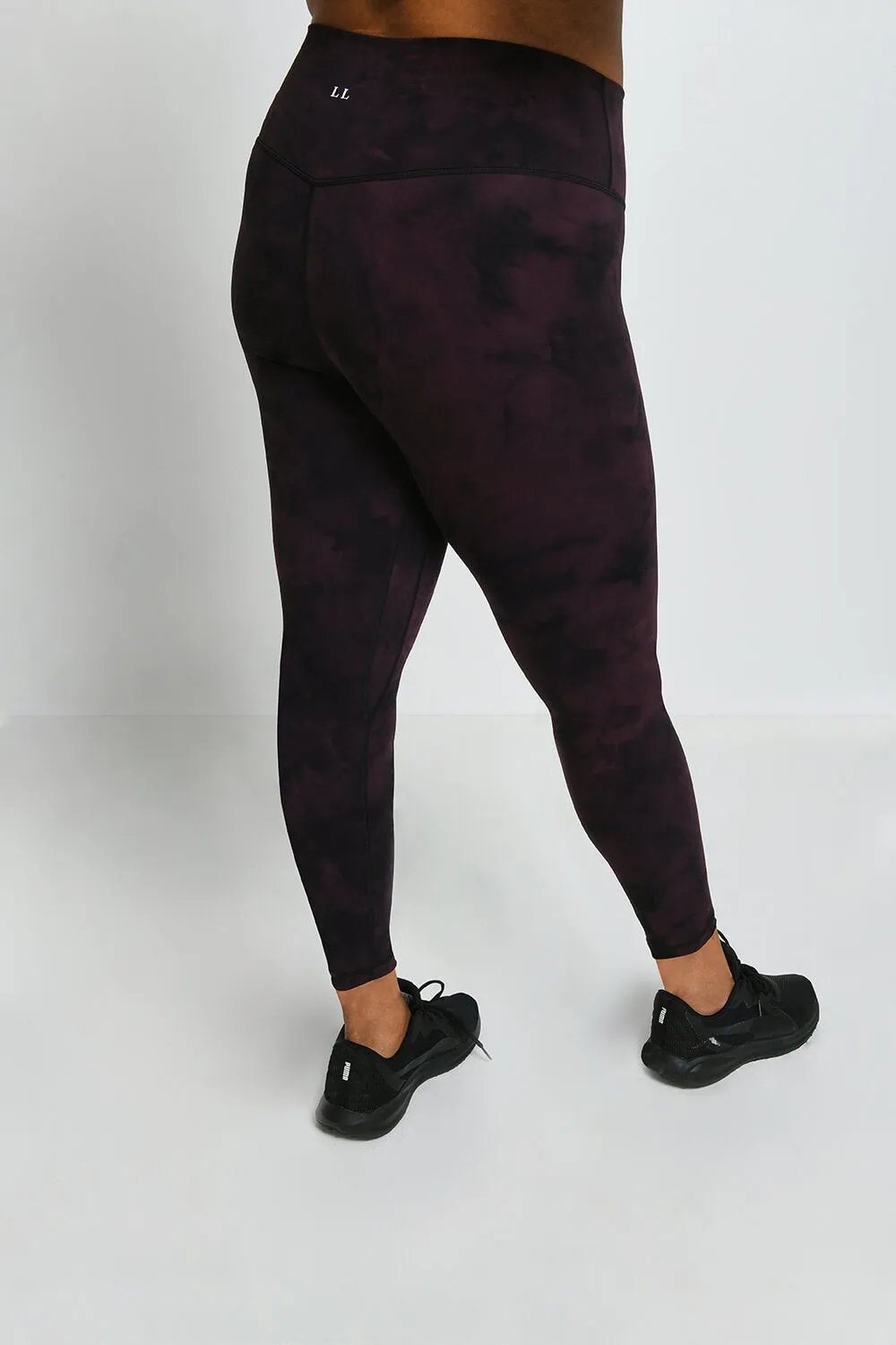 Curve Revitalise 7/8 High Waisted Leggings - Dark Cherry Tie Dye sold by LOVALL product image thumbnail 3