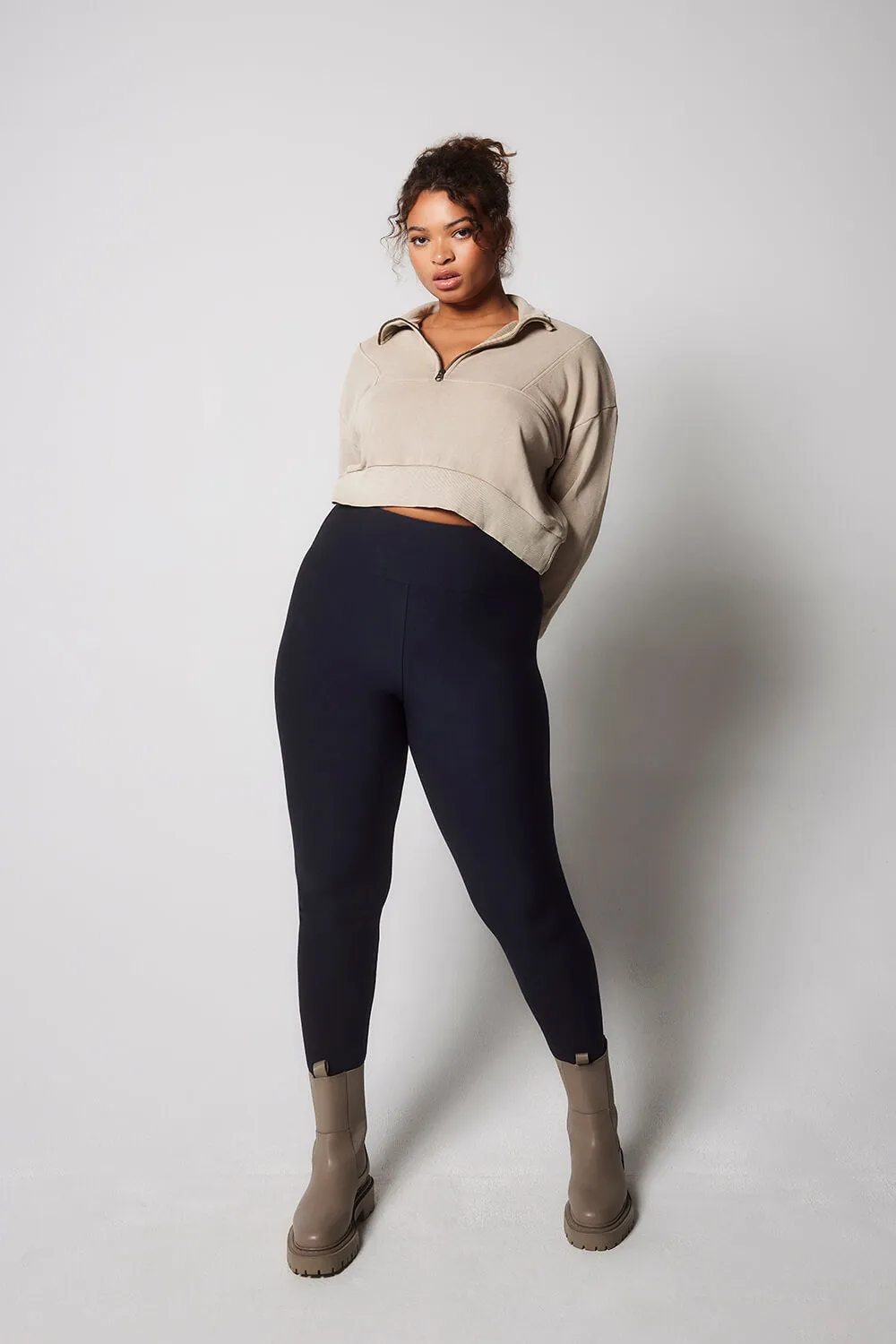 Curve Winter Everyday High Waisted Leggings - Vintage Navy sold by LOVALL