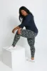 Curve Everyday High Waisted Leggings - Navy/Green Floral sold by LOVALL