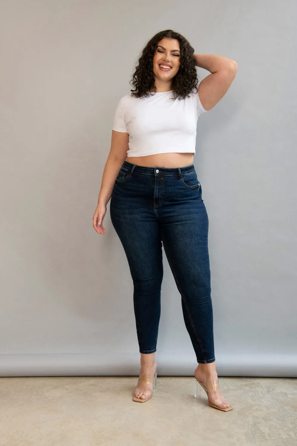 Curve Lift & Shape Jeans - Dark Blue sold by LOVALL product image thumbnail 4