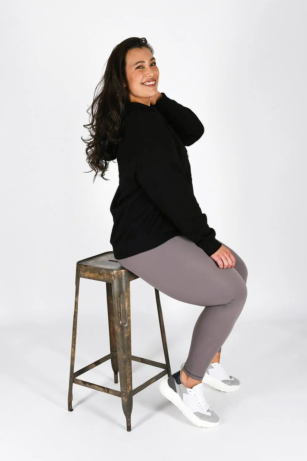 Curve Revitalise 7/8 High Waisted Leggings - Mauve sold by LOVALL product image thumbnail 5